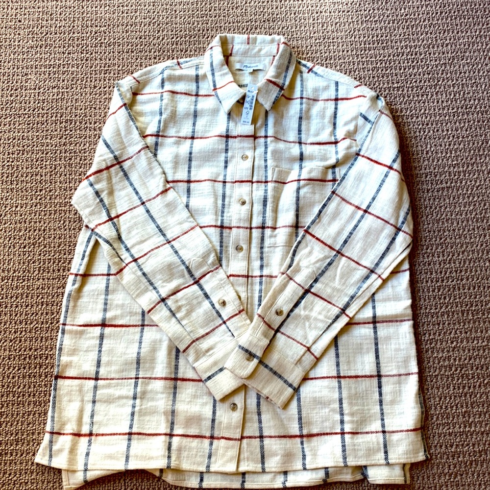 Cozy Madewell Flannel Plaid Shirt